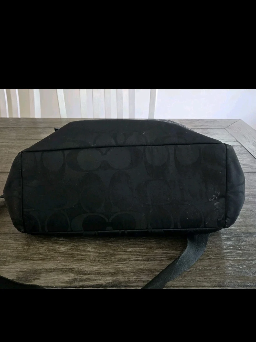 Coach Signature Black Nylon Baby Diaper Shoulder Bag With Changing Pad F77577